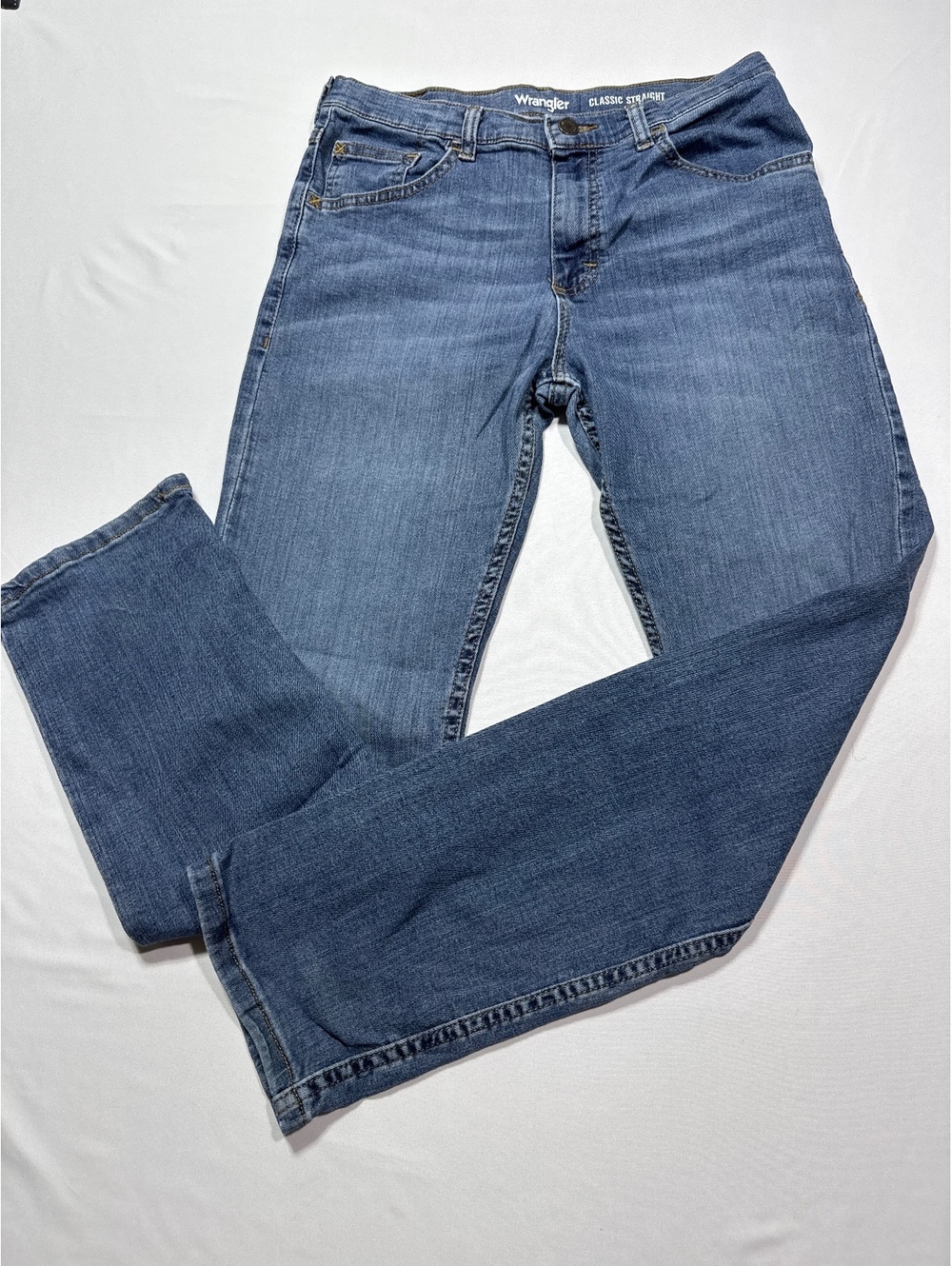 Wrangler Classic Straight Blue Jeans - kids 16 Regular Waist